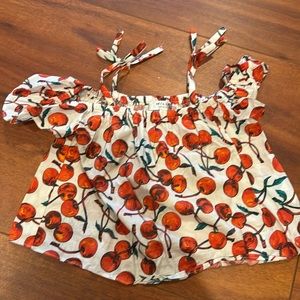 Milly Minis Toddler 4 off shoulder shirt from